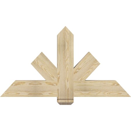 Ekena Millwork Kennewick Rough Sawn Timber Gable Bracket, Douglas Fir, 48"W x 26"H x 4"D x 6"F, 13/12 Pitch GBW048X26X0406KEN00RDF